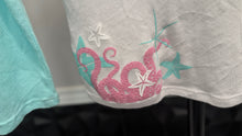 Load image into Gallery viewer, Ocean Drip Pink Glitter Baseball Top SM-MD NWT
