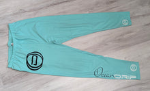 Load image into Gallery viewer, Ocean Drip Aqua Glitter Anchor Leggings LG NWT
