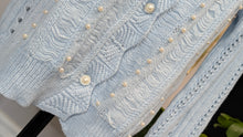 Load image into Gallery viewer, Baby Blue Philosophy Coquette Pearl Ruffle Cardigan XL-XXL (tag was ripped &amp; sewn)
