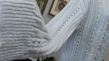 Load image into Gallery viewer, Baby Blue Philosophy Coquette Pearl Ruffle Cardigan XL-XXL (tag was ripped &amp; sewn)
