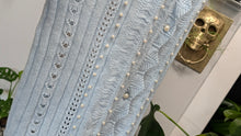 Load image into Gallery viewer, Baby Blue Philosophy Coquette Pearl Ruffle Cardigan XL-XXL (tag was ripped &amp; sewn)
