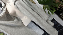 Load image into Gallery viewer, Elan Grey Knit 3% Cashmere Sweater Hoodie Cardigan MD-LG
