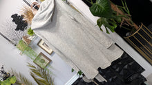 Load image into Gallery viewer, Elan Grey Knit 3% Cashmere Sweater Hoodie Cardigan MD-LG
