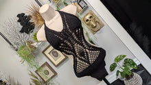 Load image into Gallery viewer, Forever 21 Black Crochet Bathing Swim Suit XS NWT
