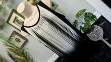 Load image into Gallery viewer, Pebble &amp; Stone Black Ombre Tassel Tank Top MD
