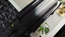 Load image into Gallery viewer, Pebble &amp; Stone Black Ombre Tassel Tank Top MD
