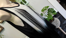 Load image into Gallery viewer, Pebble &amp; Stone Black Ombre Tassel Tank Top MD

