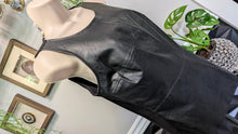 Load image into Gallery viewer, Black Leather Peplum Tank Top XS-SM (no Brand)
