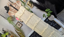 Load image into Gallery viewer, Thirty/Thirty Ivory Ruffled Lace Maxi Dress LG NWT
