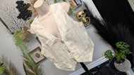 American Eagle Pinstripe Linen Vest MD NWT