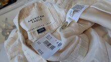 Load image into Gallery viewer, American Eagle Pinstripe Linen Vest MD NWT
