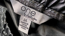 Load image into Gallery viewer, One by Chapter One Black Faux Leather Cargo Pants 1X
