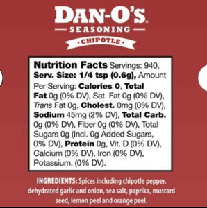 Danos Chipotle Low Sodium Seasoning