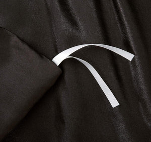 Black Satin Twin Duvet COVER Only
