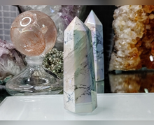 Load image into Gallery viewer, 3&quot; Angel Aura Howlite Crystal Obelisk Pillar Tower
