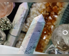 Load image into Gallery viewer, 3&quot; Angel Aura Howlite Crystal Obelisk Pillar Tower
