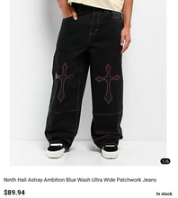 Load image into Gallery viewer, Ninth Hall "Astray Ambition" Black Denim Men's Jeans sz40
