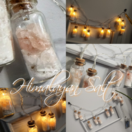 Himalayan Salt & Selenite Led Jar Lights w/Batteries (10pc)