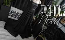 Load image into Gallery viewer, Fashion Nova Black Strapless Bone Corset Flowy Sheer Pant Suit MD-LG
