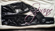 Spanx Black Patent Leather Leggings SM-MD