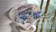 Amethyst, Quartz, Selenite & Blue Lace Agate Seashell