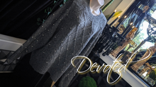 Load image into Gallery viewer, Devoted Grey Cable Knit &amp; Pearl  Sweater XL-1X
