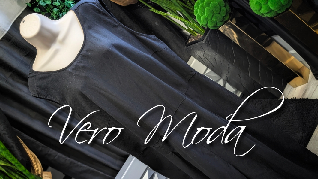 Vero Moda Curve Black Backless Romper Pant Suit XL-2XL