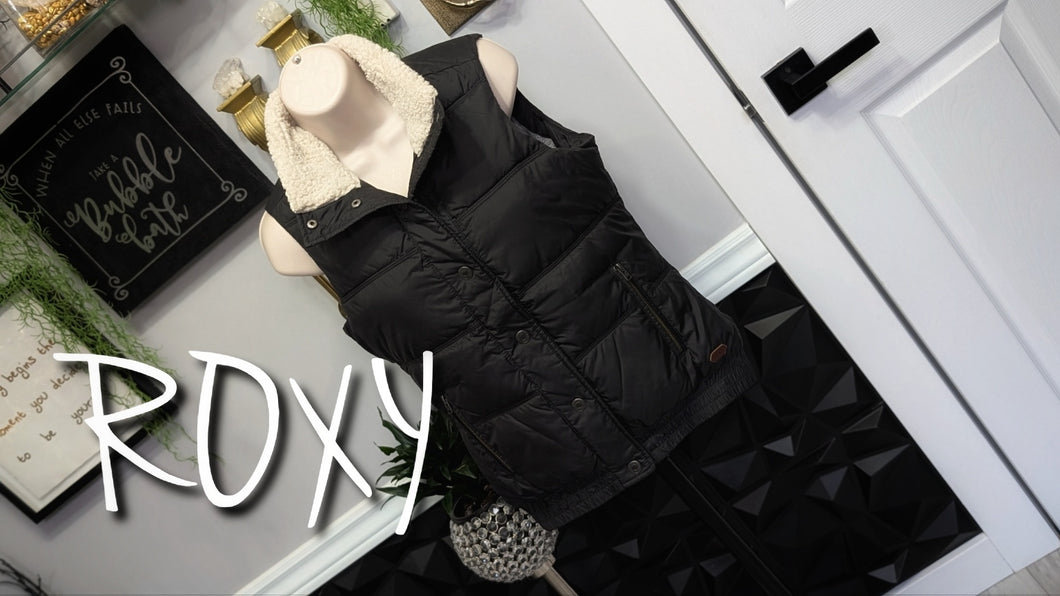 Roxy Black Puffer Vest XS-SM