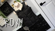 Roxy Black Puffer Vest XS-SM