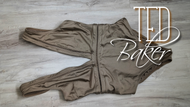Ted Baker Olive Gessie Plunge Bathing Suit SM