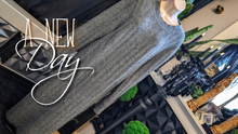 Load image into Gallery viewer, "A New Day" Soft Grey Sweater Dress LG-XL

