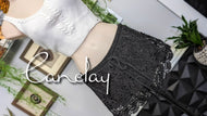 Canclay Black Lace Knit Booty Shorts SM