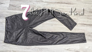 7 for all Mankind Grey Pu Leather Leggings MD
