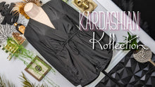 Load image into Gallery viewer, Kardashian Kollection Black Long Sleeve Shorts Jumpsuit XS
