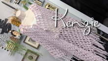 Load image into Gallery viewer, Kenzie Lavender Purple Mesh Knit Poncho Shawl O/S
