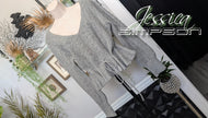 Jessica Simpson Grey Cable Knit Crop Sweater XL