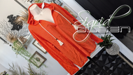Sigrid Olsen Orange Boho Beach Hoodie Top XL NWT
