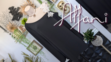 Load image into Gallery viewer, Alfani Black Open Shoulder Floral Trim Top XL
