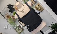 J.o & Co Black Stretch Crop Top Bra LG-XL NWT
