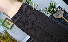 Load image into Gallery viewer, Krazy Larry Velour Embossed Paisley Filigree Pants sz10
