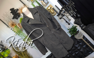 Kiabi Grey Zipper Vintage Trench Coat 42(LG)