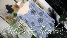 Load image into Gallery viewer, Chelsea &amp; Theodore Crochet Sleeve Blouse Top LG
