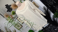 St.John's Bay Ivory Pearl Beaded Top XL