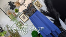 Load image into Gallery viewer, Charlotte Russe Blue Strapless Studs Flowy Dress MD
