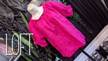 Load image into Gallery viewer, LOFT Pink Ruffle Cotton Blouse SM
