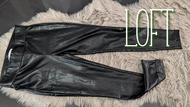 LOFT Black Pu Leather Leggings XS