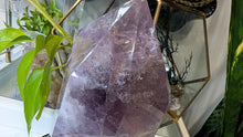Load image into Gallery viewer, 8" Amethyst Quartz Crystal Pillar Tower (chipped tip)
