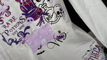 Load image into Gallery viewer, White Vixen Drip Gothic Glitter Apothecary Shirt MD
