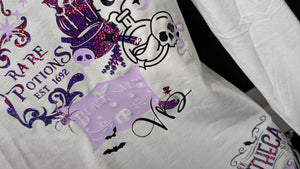 White Vixen Drip Gothic Glitter Apothecary Shirt MD