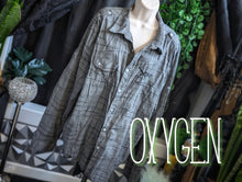 Load image into Gallery viewer, Men&#39;s Grey &amp; Black Oxygen Button Down Shirt XXL

